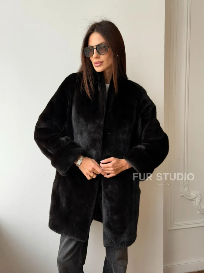 Жакет из аукционной норки Kopenhagen Fur - Dark brown - фото 13