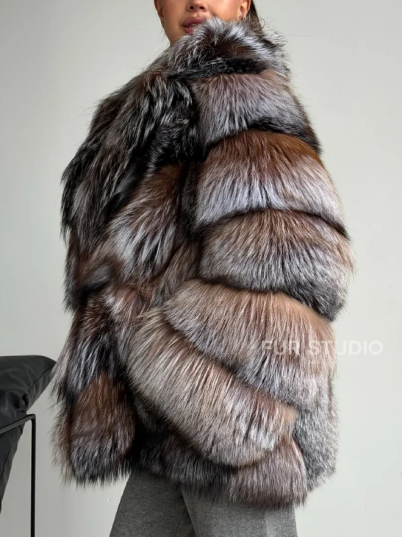 Шуба из меха лисы блюфрост - фото 3