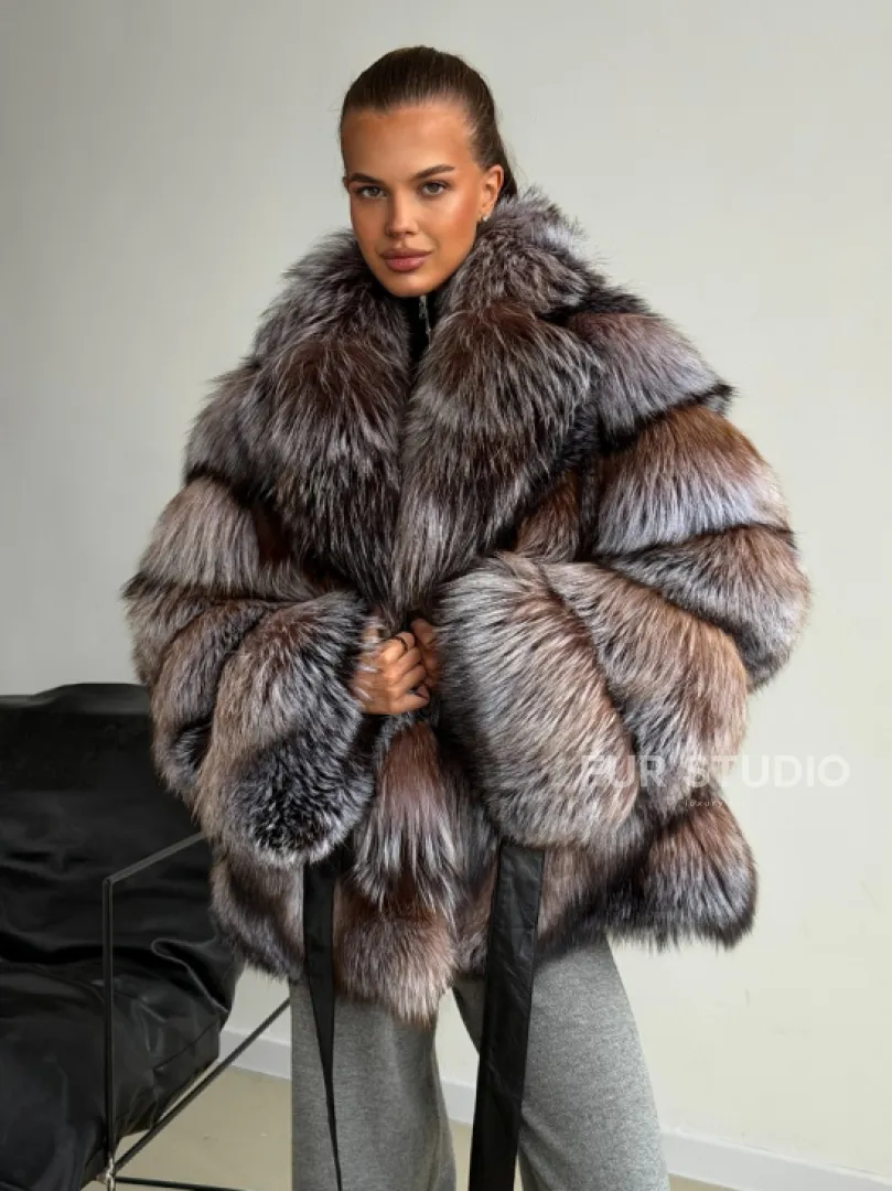 Шуба из меха лисы блюфрост - фото 7