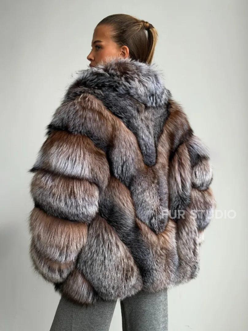 Шуба из меха лисы блюфрост - фото 6