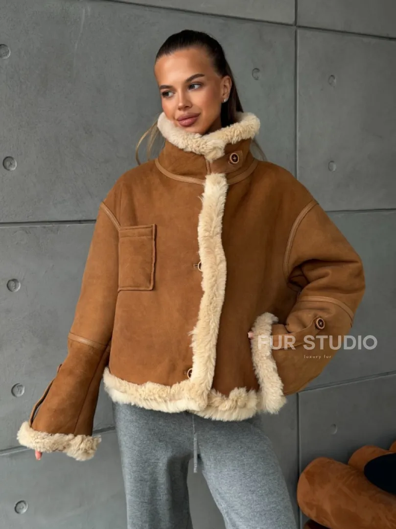 Дубленка - куртка двухсторонняя - фото 13