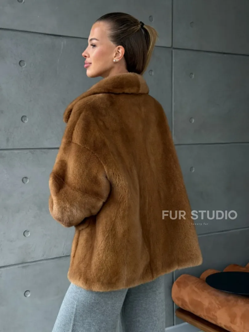 Женская норковая куртка - фото 8