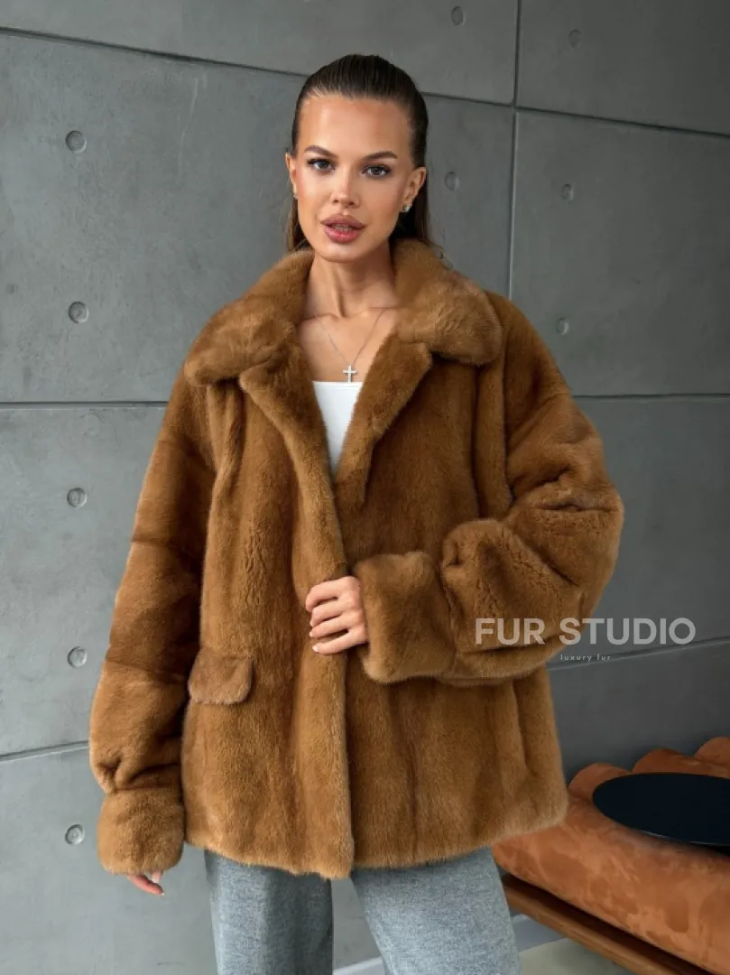 Женская норковая куртка - фото 11