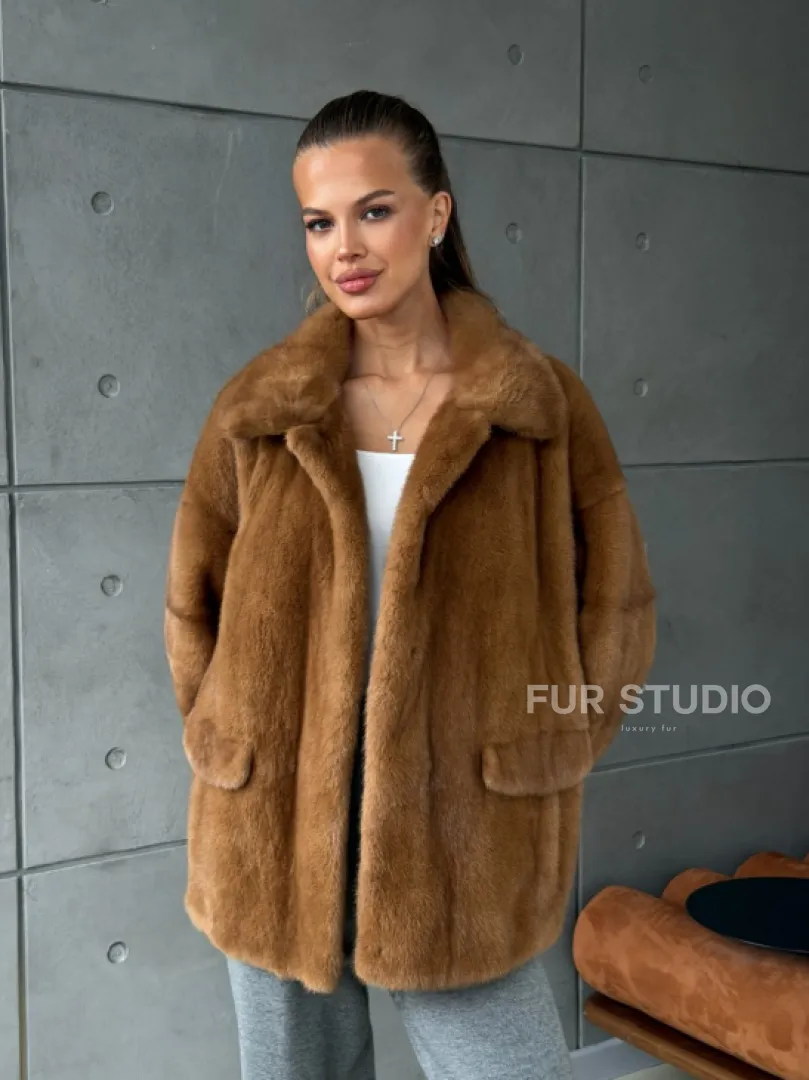 Женская норковая куртка - фото 12