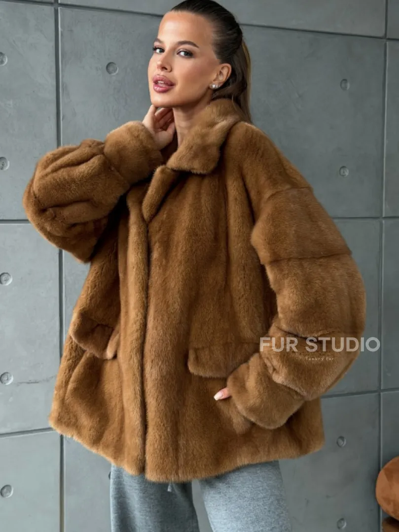 Женская норковая куртка - фото 6