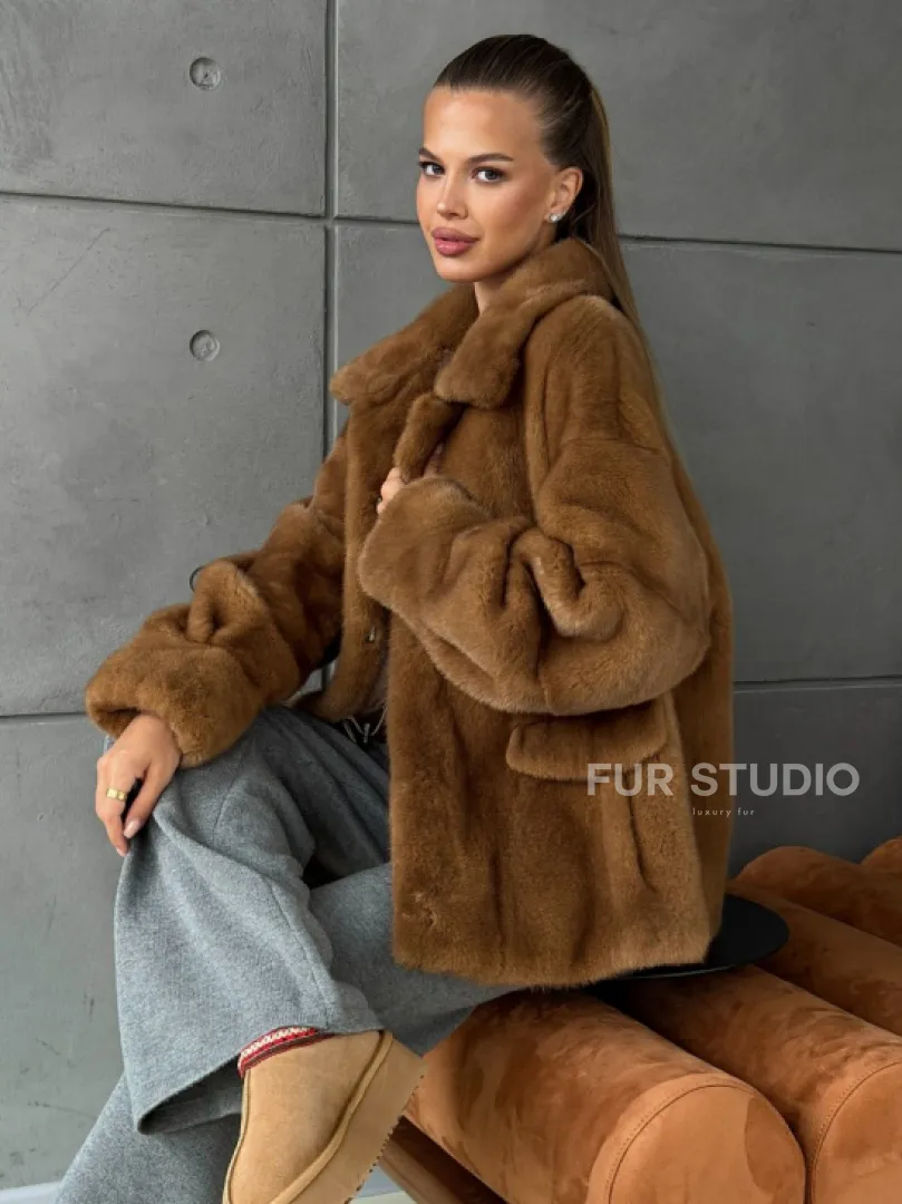 Женская норковая куртка - фото 0