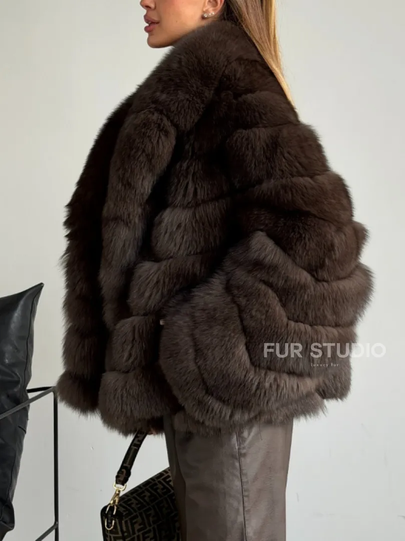 Шуба под соболь - рукава косички - фото 5