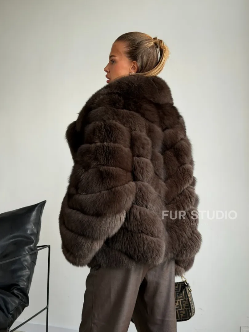 Шуба под соболь - рукава косички - фото 11