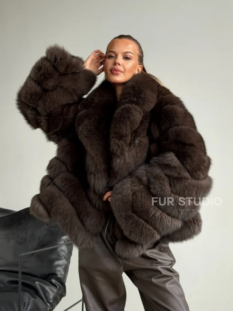 Шуба под соболь - рукава косички - фото 12