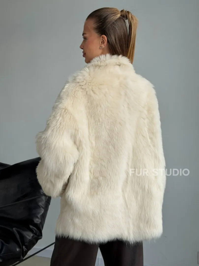 Двухсторонняя дубленка из меха тосканы