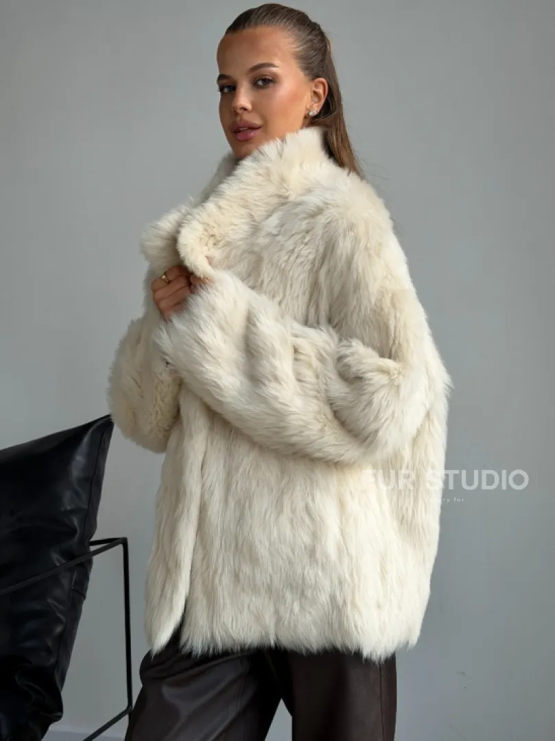 Двухсторонняя дубленка из меха тосканы