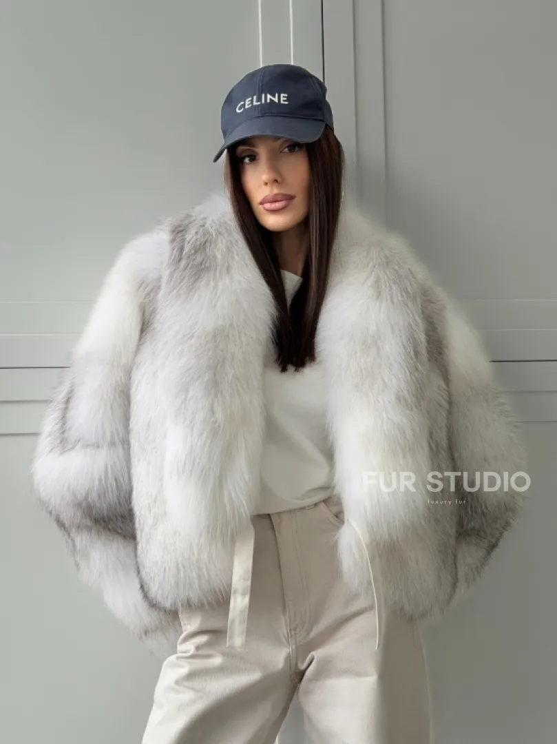 Шуба кроп-топ из лисы finnish cross fox - фото 13