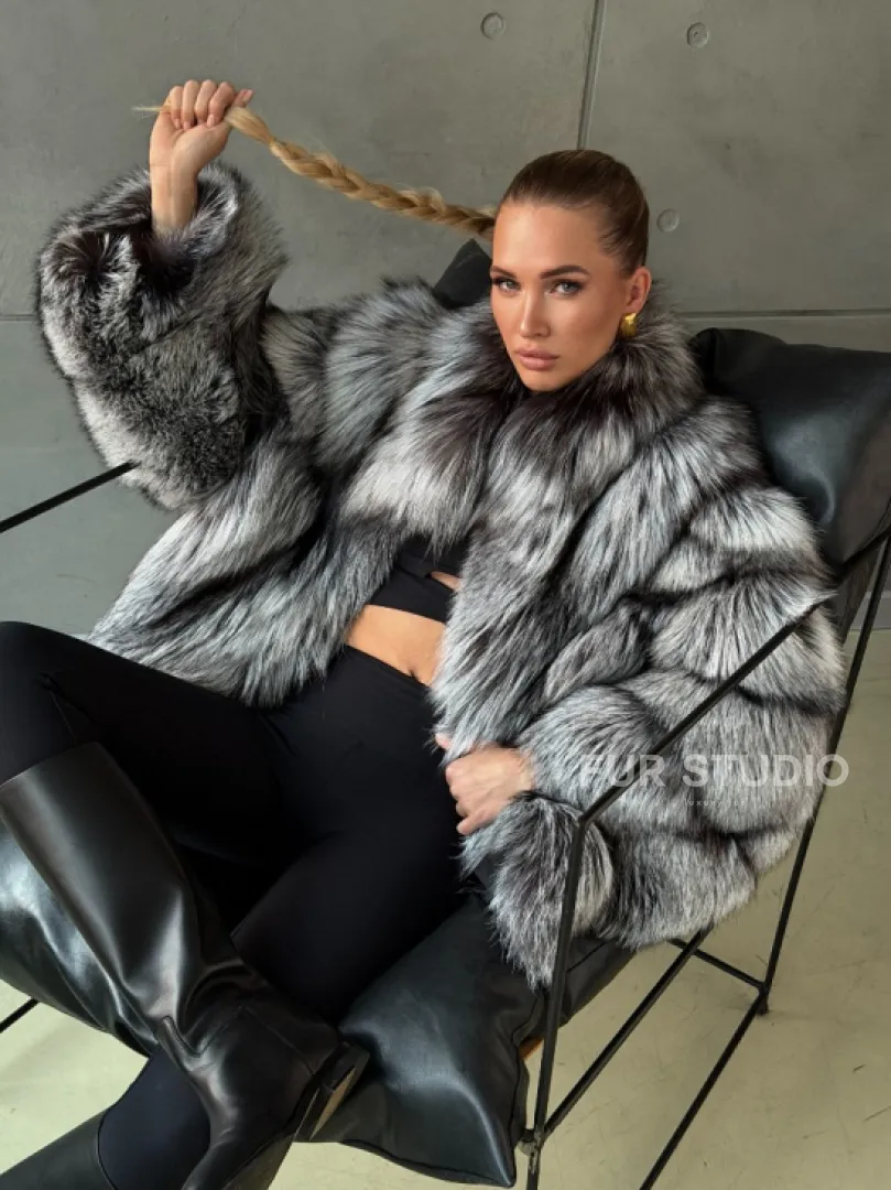 Шуба из чернобурки