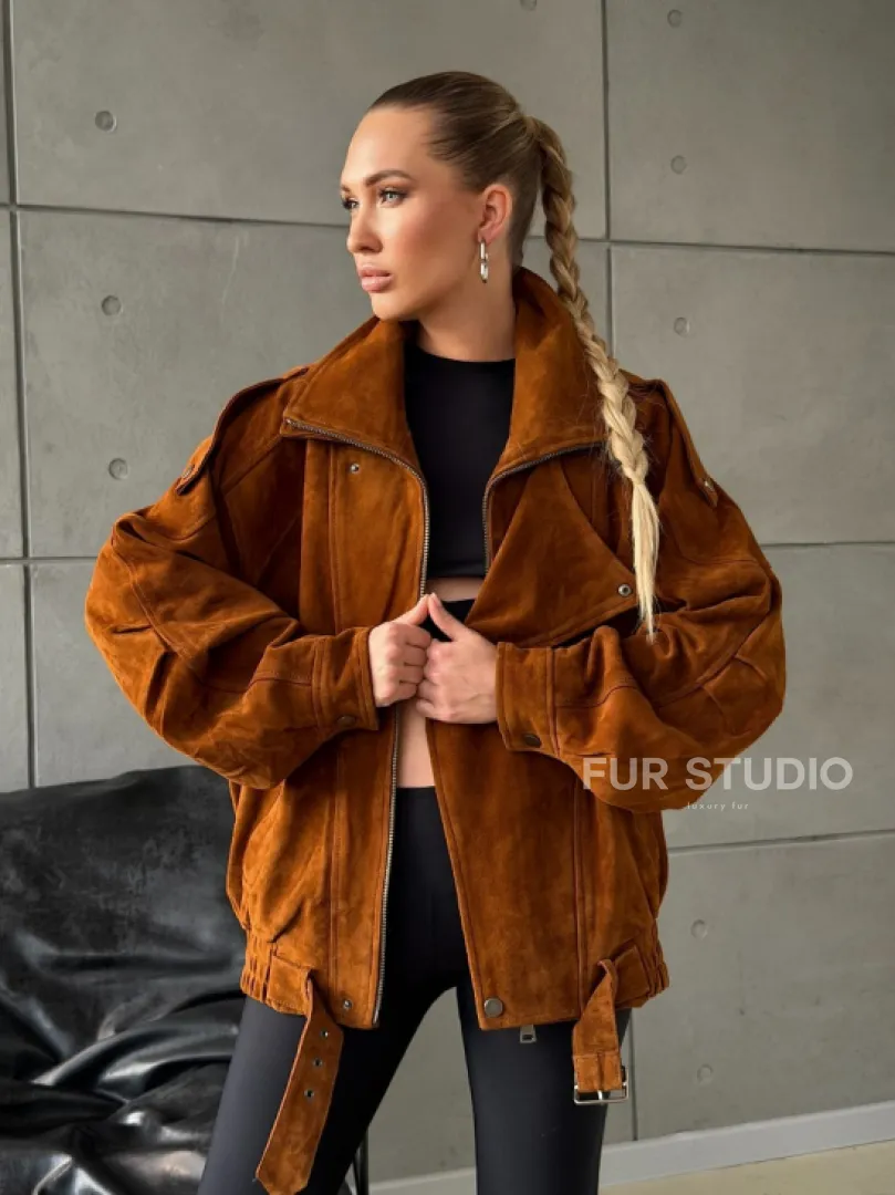 Замшевая куртка-косуха