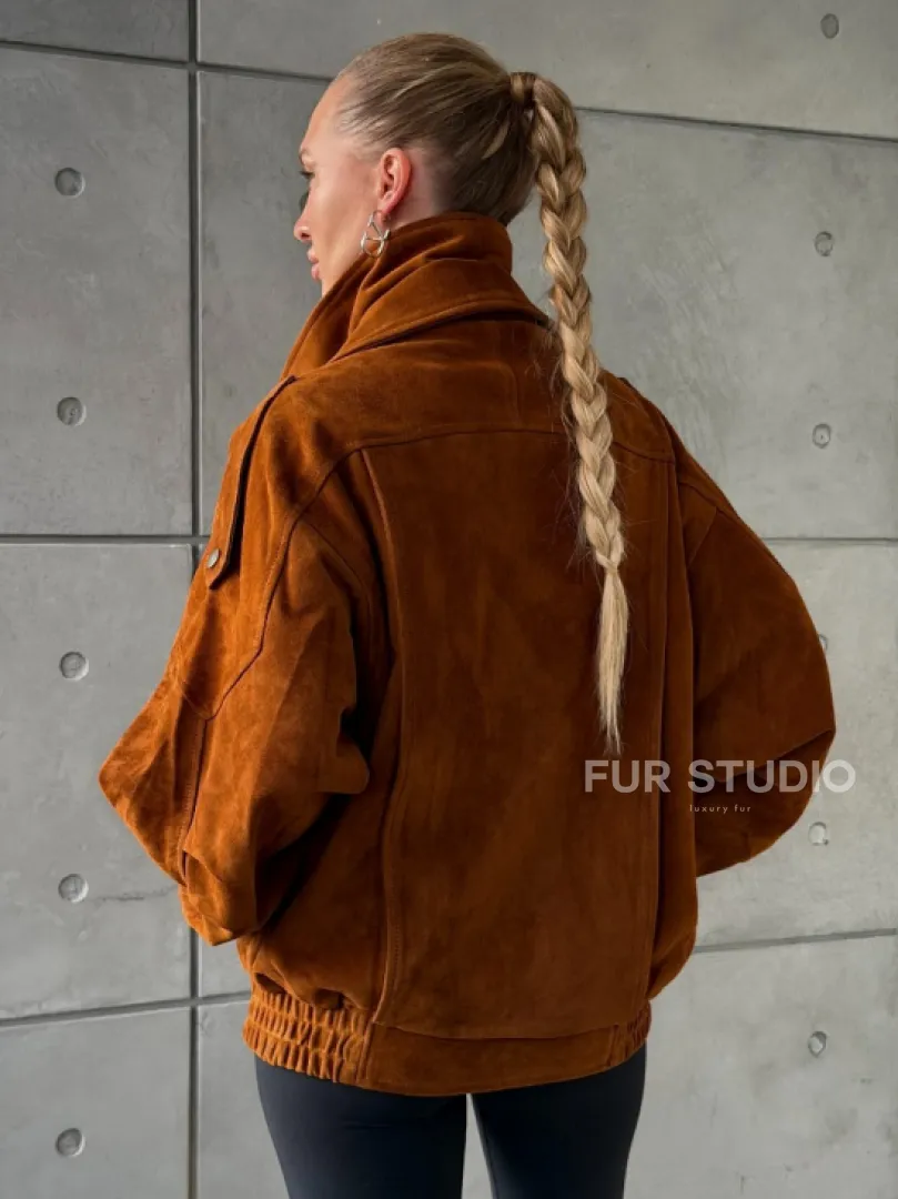 Замшевая куртка-косуха