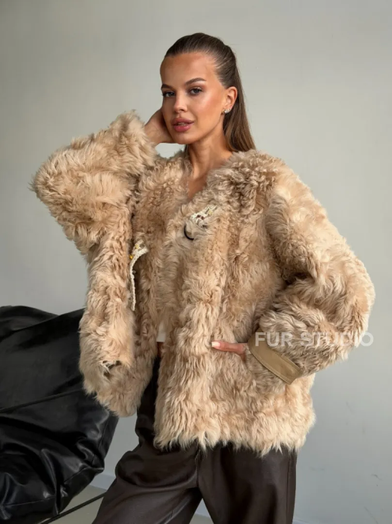 Короткая куртка из овчины