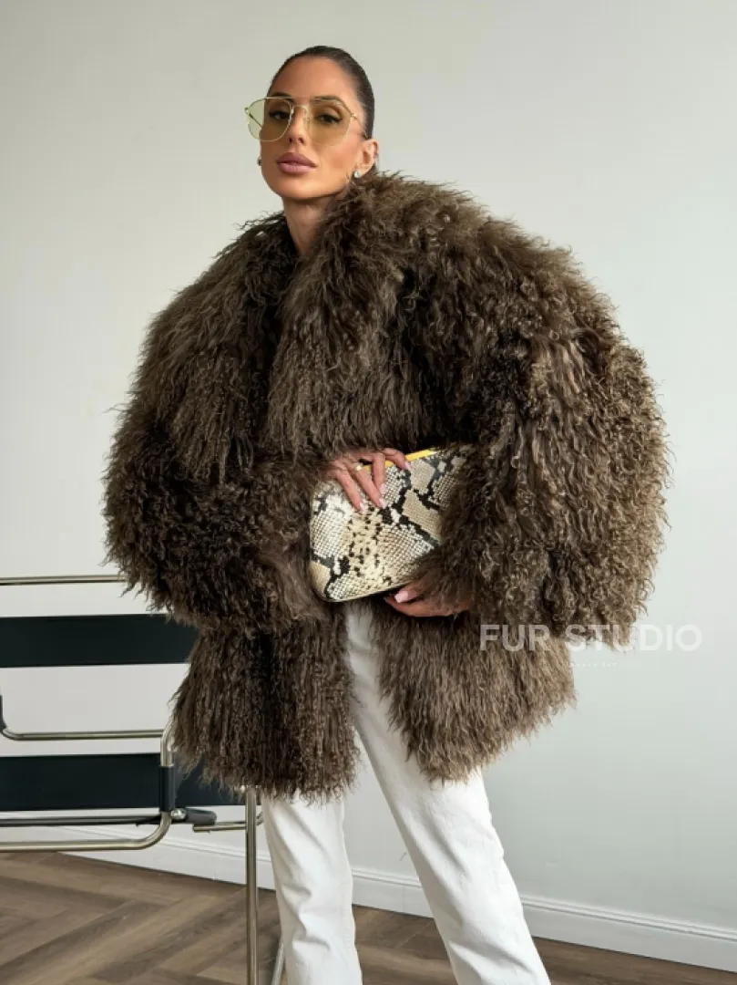 Шуба из лама 102609