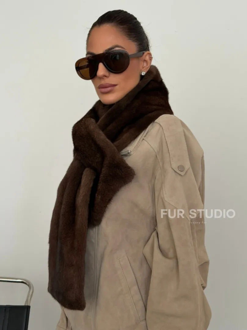 Шарф из меха норки