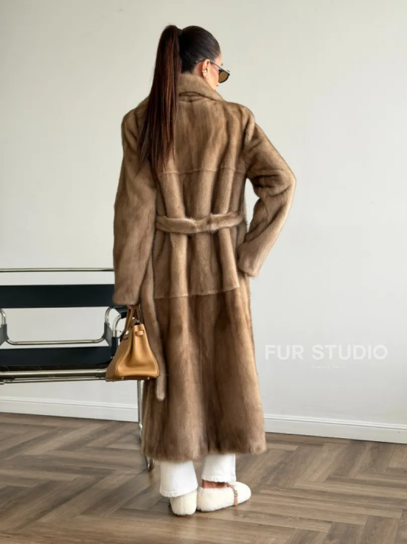 Шуба норковая классика - пастель