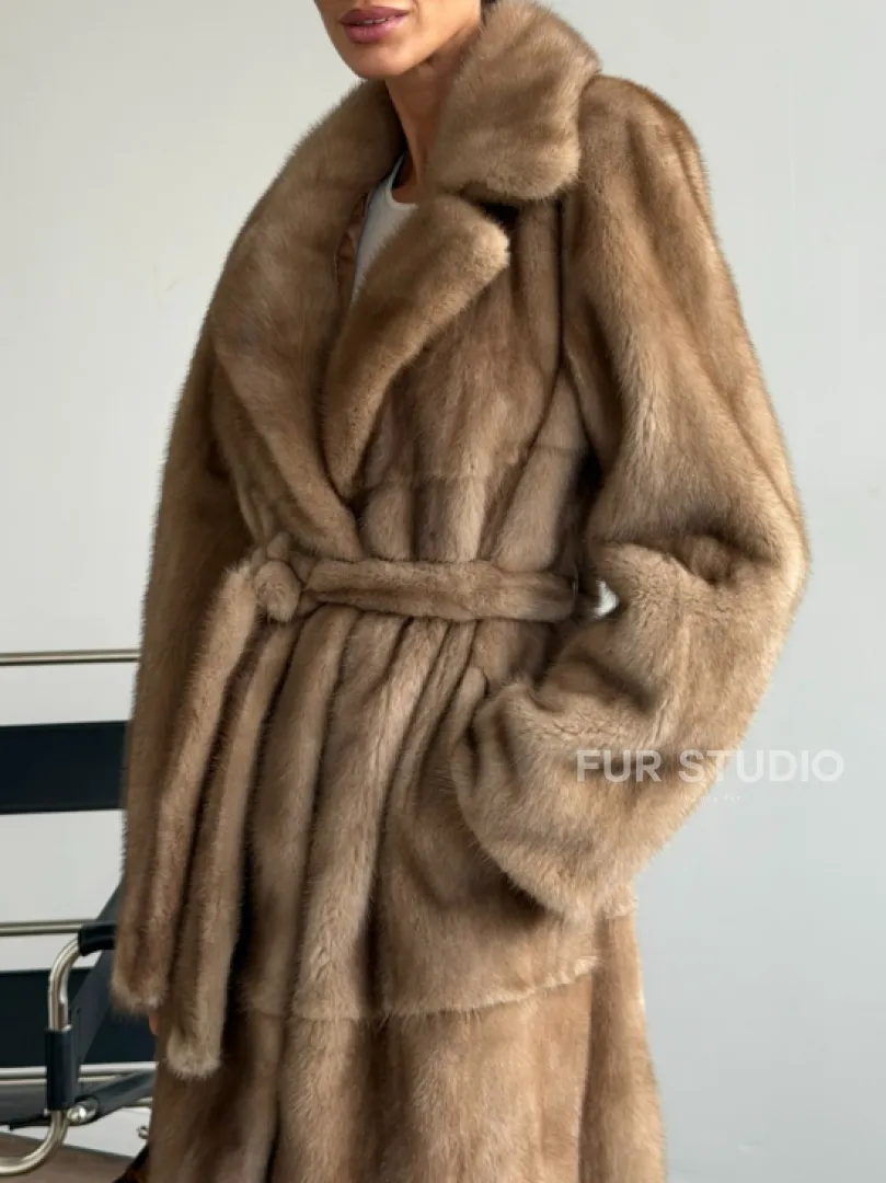 Шуба норковая классика - пастель