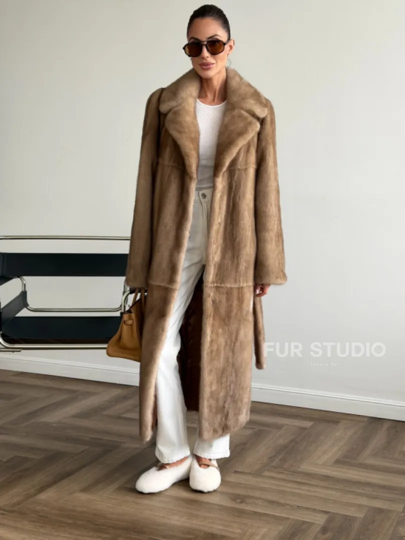 Шуба норковая классика - пастель - фото 5