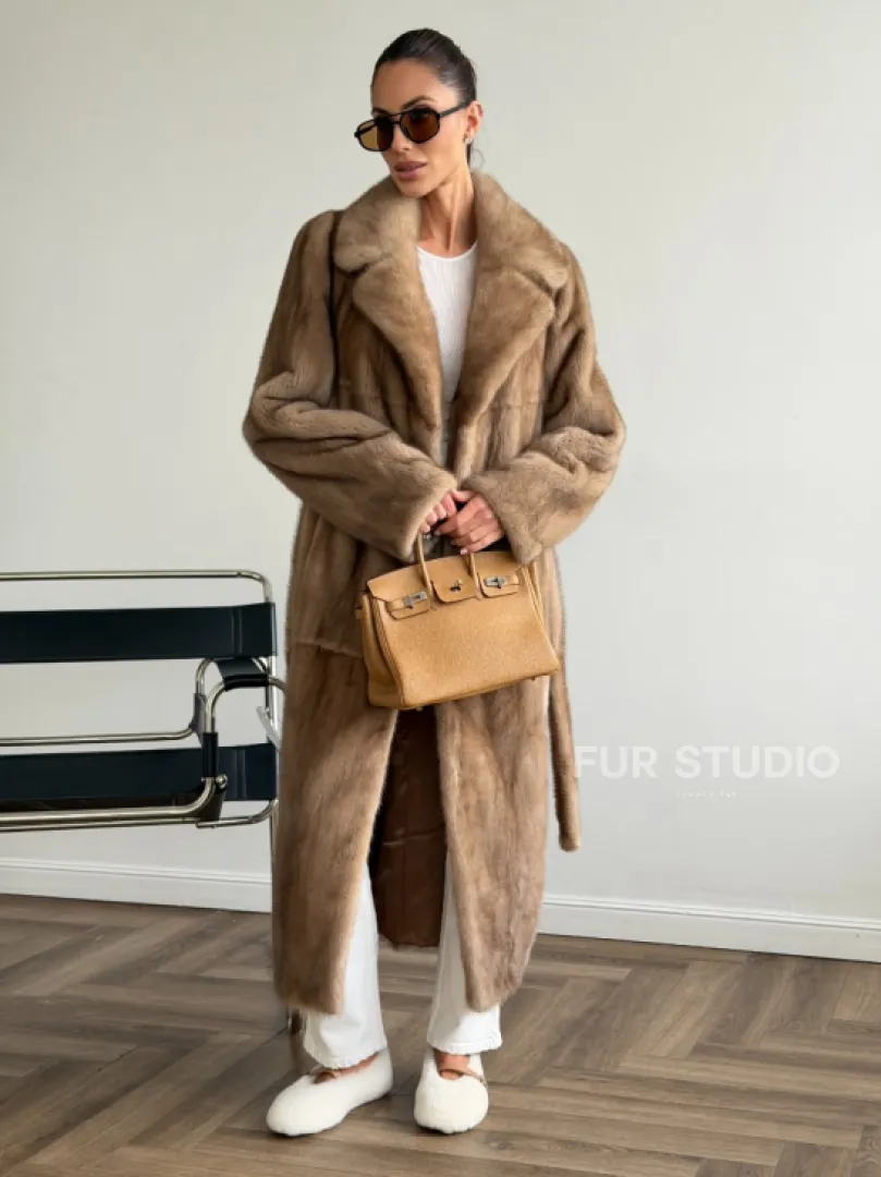 Шуба норковая классика - пастель - фото 8