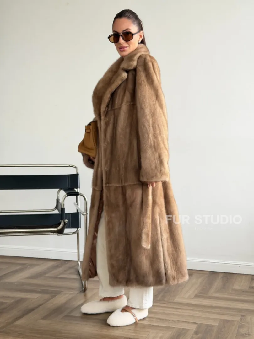 Шуба норковая классика - пастель