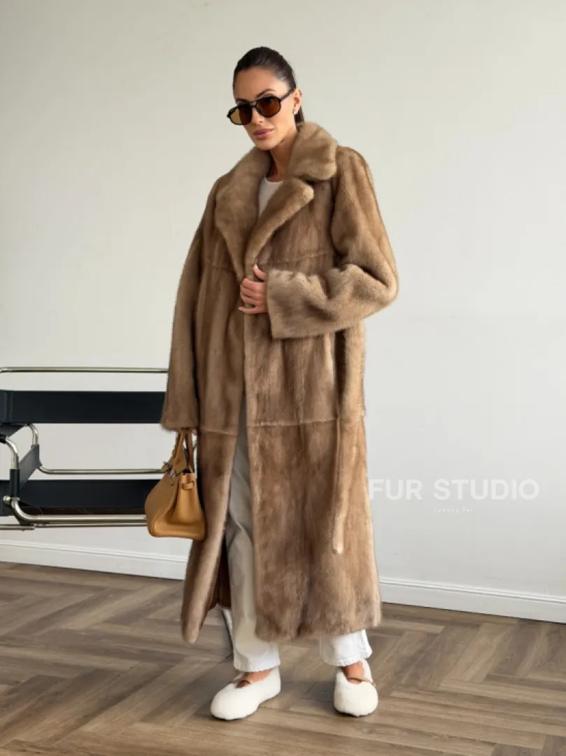 Шуба норковая классика - пастель