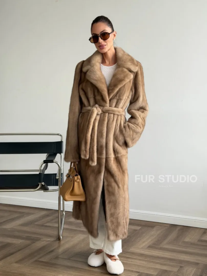 Шуба норковая классика - пастель - фото 11