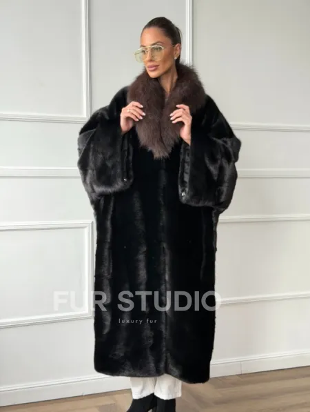 Норковая шуба пальто стиль 