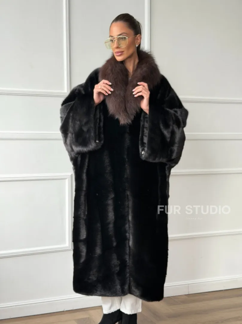 Норковая шуба пальто стиль 