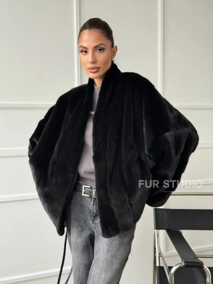 Полушубок норковый SAGA FURS - style oversize