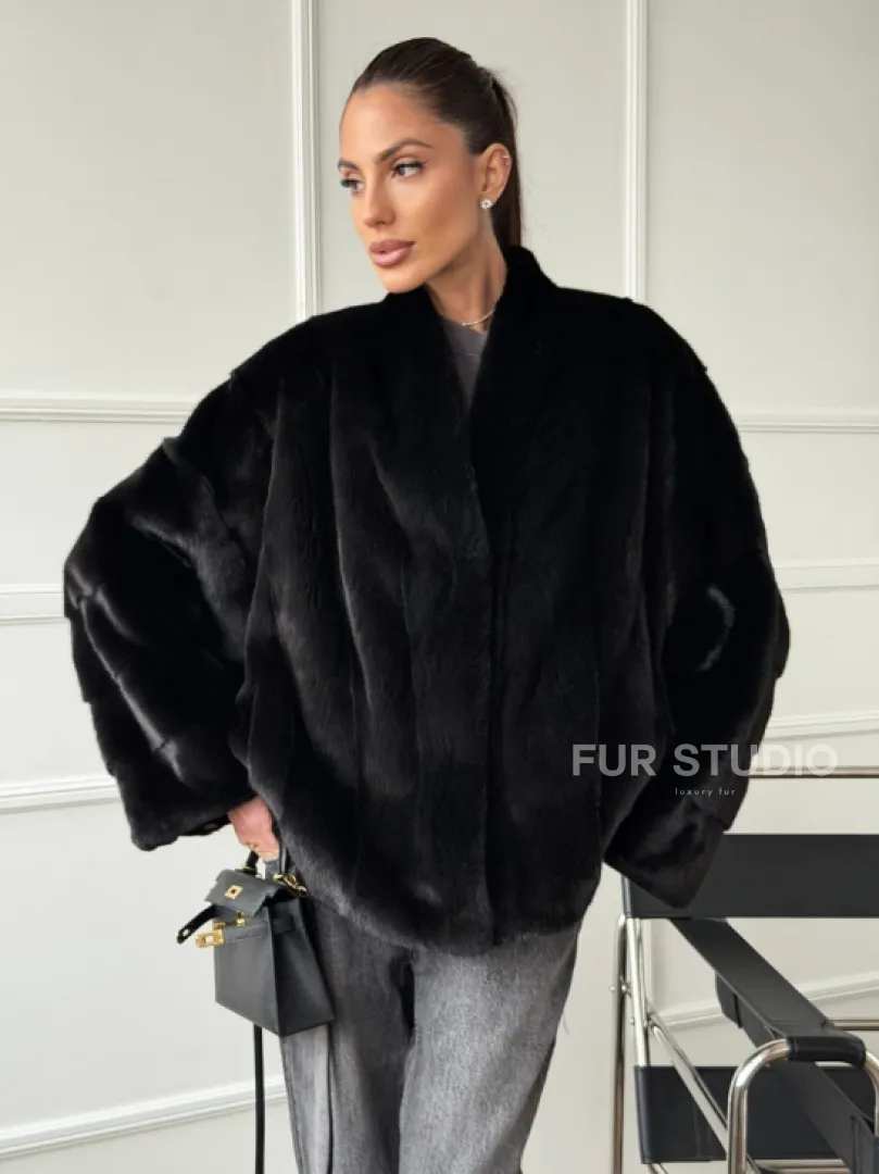 Полушубок норковый SAGA FURS - style oversize