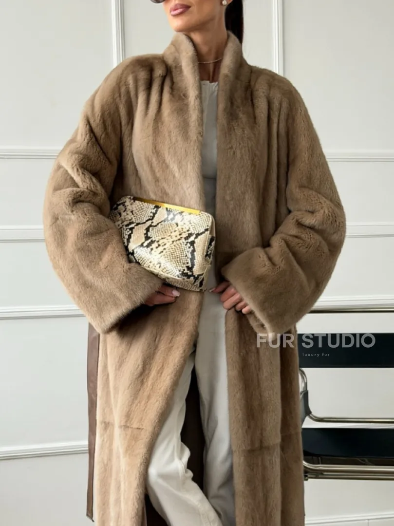 Норковое меховое пальто для женщин