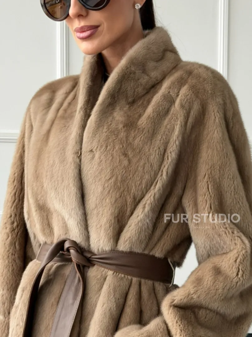 Норковое меховое пальто для женщин