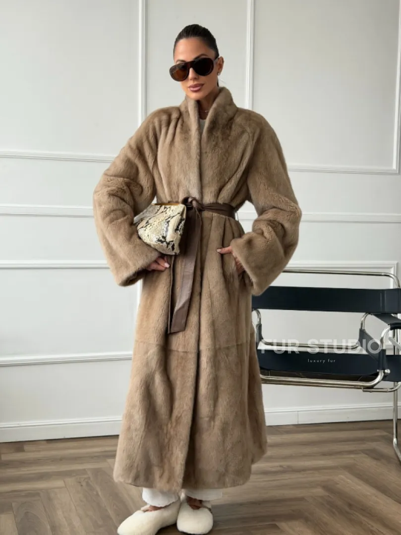 Норковое меховое пальто для женщин - фото 13