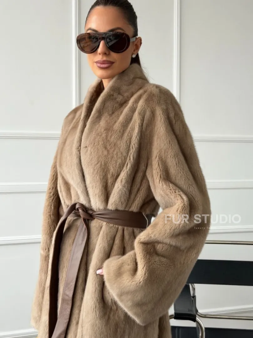 Норковое меховое пальто для женщин