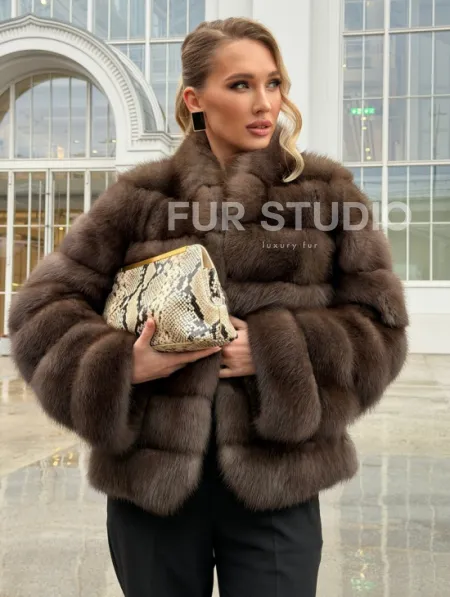 Меховой жакет из куницы - фото 0