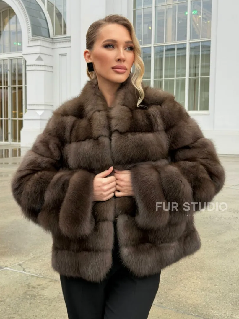 Меховой жакет из куницы
