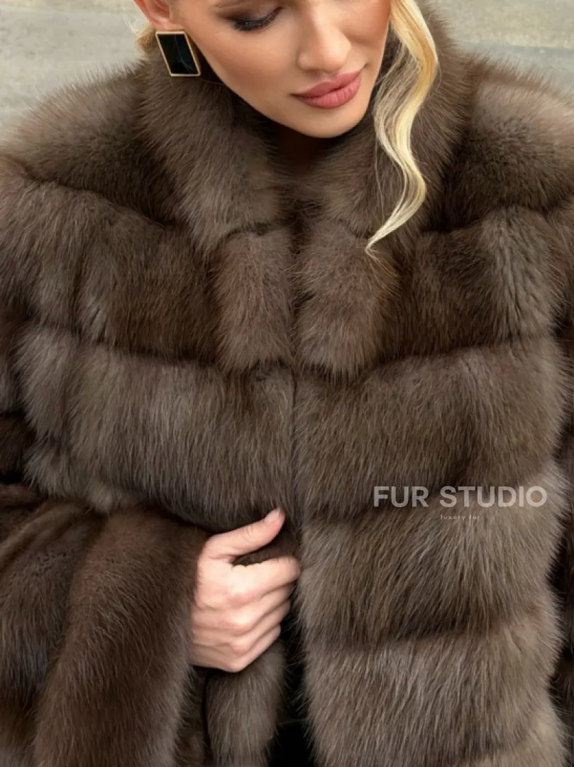 Меховой жакет из куницы - фото 1
