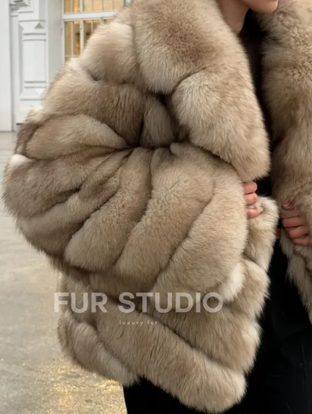 Шуба из песца под куницу - фото 2