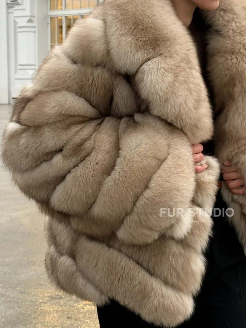 Шуба из песца под куницу - фото 2