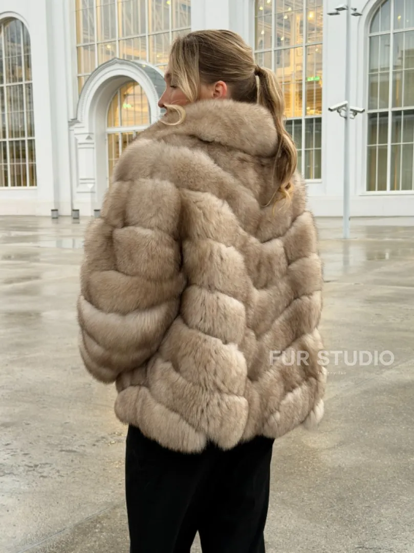 Шуба из песца под куницу - фото 11