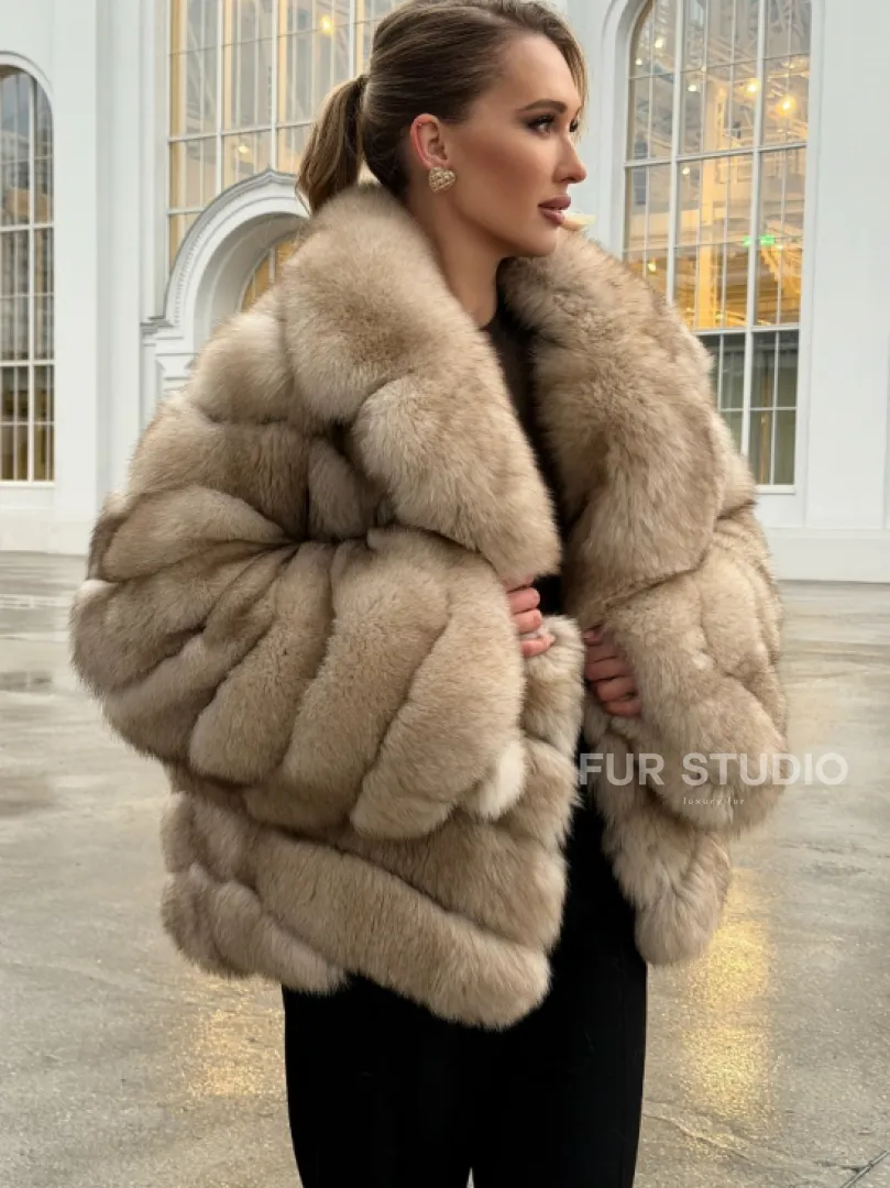 Шуба из песца под куницу - фото 5