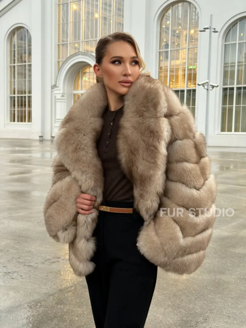 Шуба из песца под куницу - фото 16