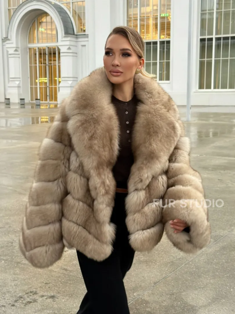 Шуба из песца под куницу - фото 13