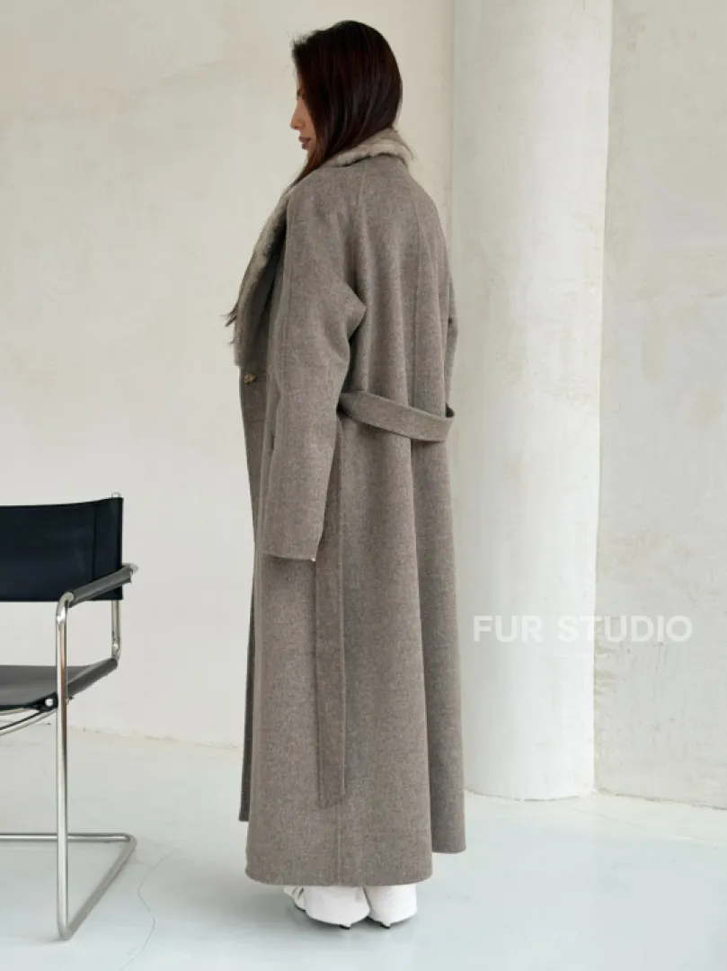 Пальто женское с норкой - фото 7