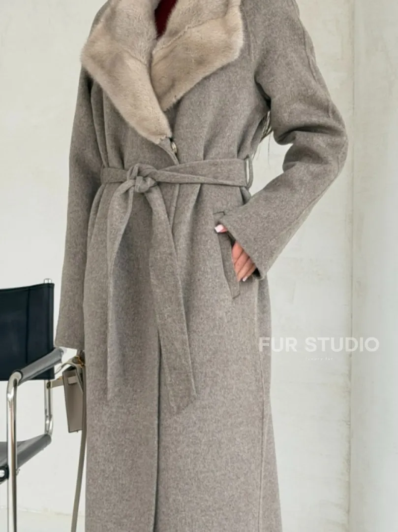 Пальто женское с норкой - фото 3