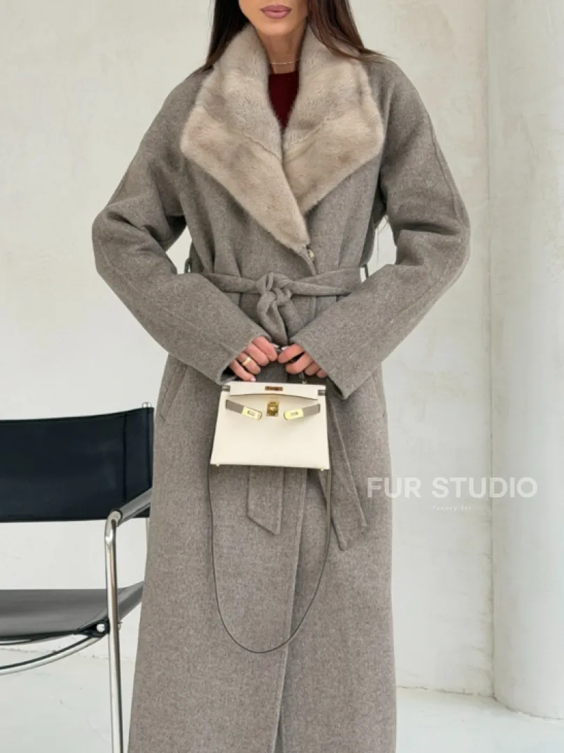 Пальто женское с норкой