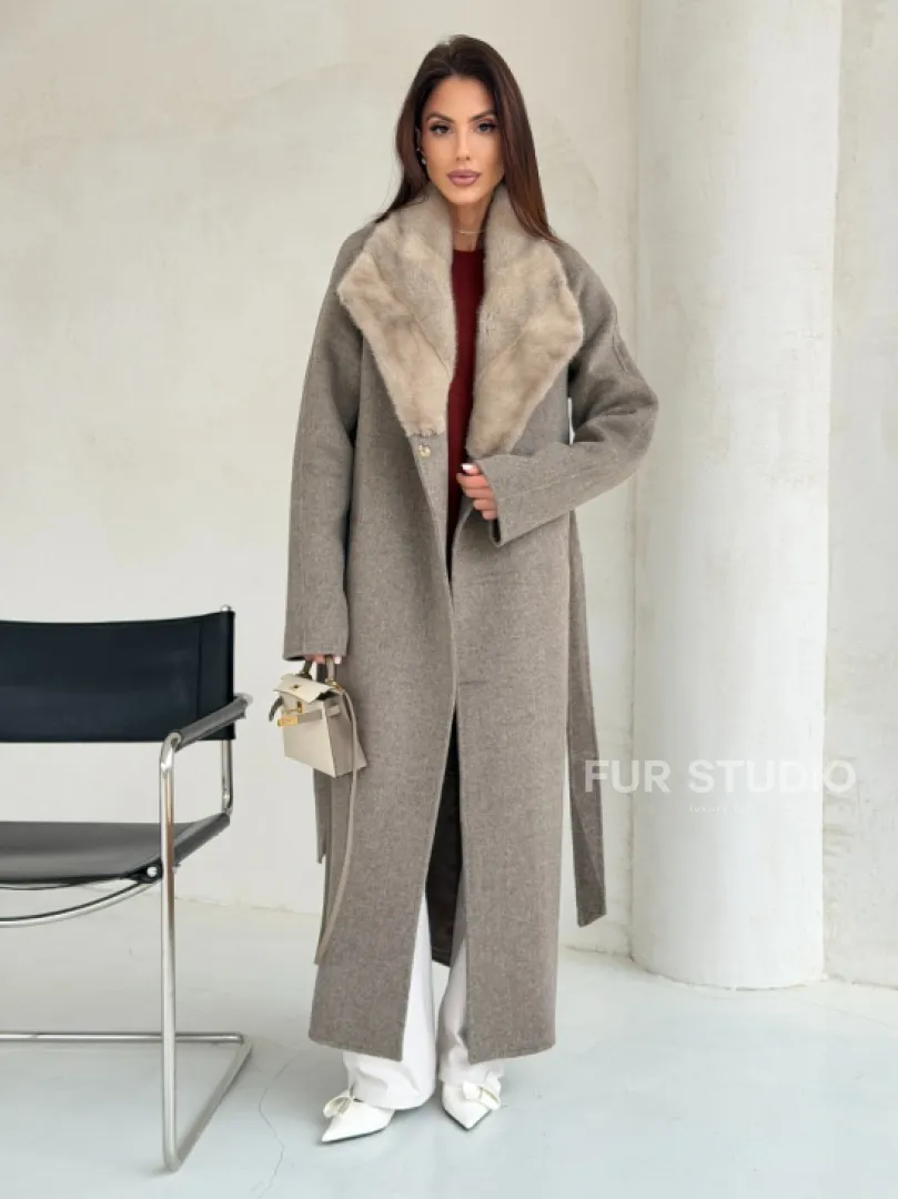 Пальто женское с норкой